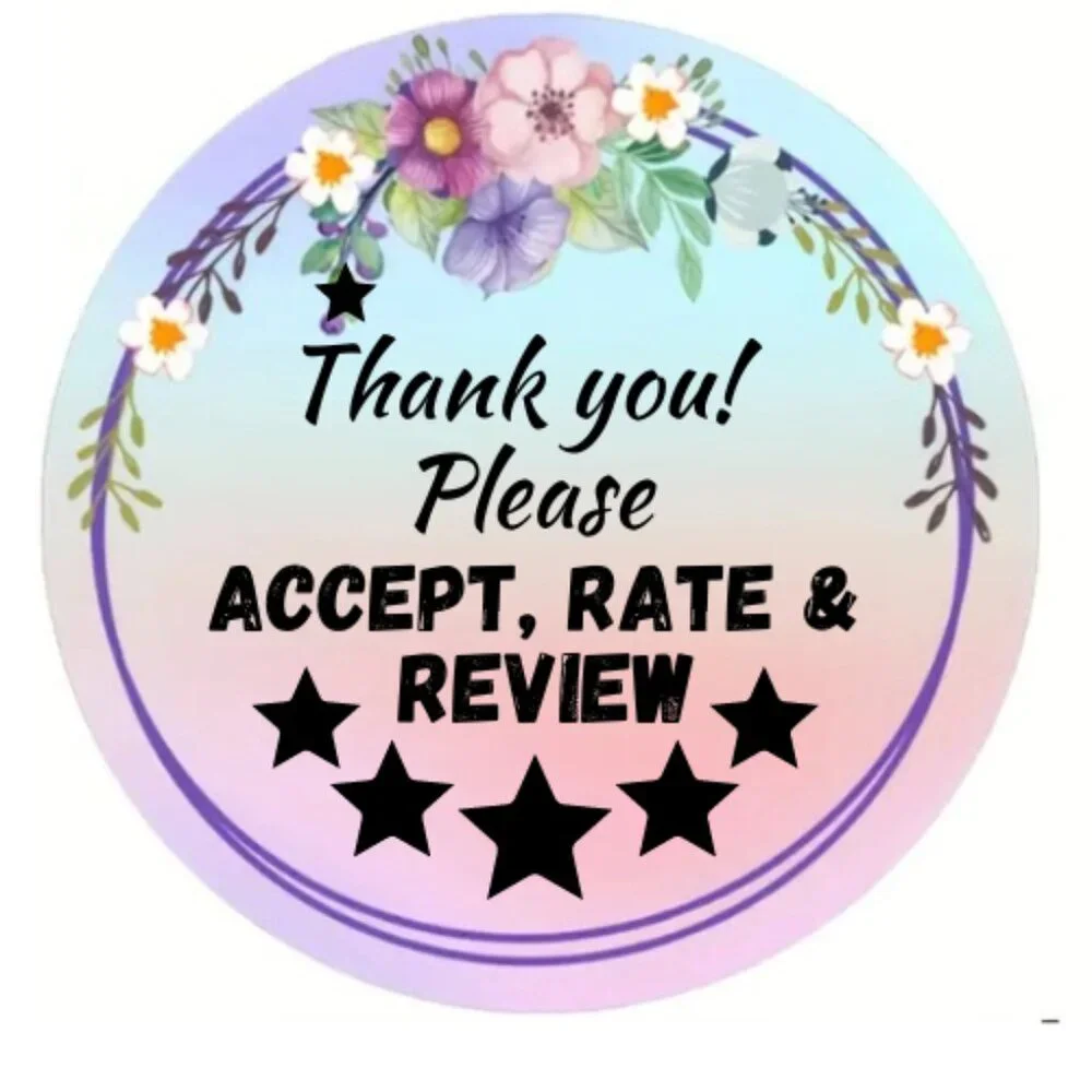 ♥️ 5x25 / 50  Thank You Stickers